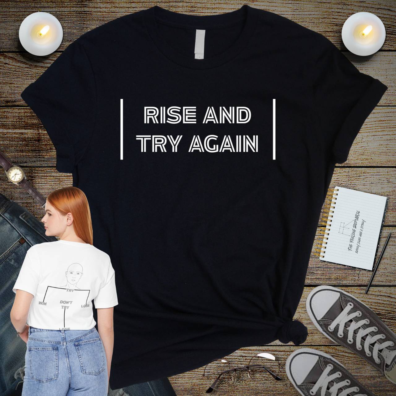Rise and Try Again Tee